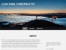 Tablet Screenshot of glenparkchiropractic.com